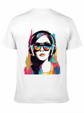 Vibrant Pop Art Headphones T-Shirt