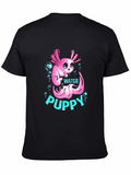 Axolotl Water Puppy Black T-Shirt