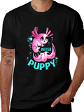 Axolotl Water Puppy Black T-Shirt