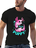 Axolotl Water Puppy Black T-Shirt