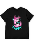 Axolotl Water Puppy Black T-Shirt