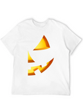 Halloween Pumpkin Face Graphic Tee