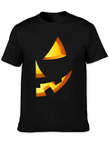 Halloween Pumpkin Face Graphic Tee