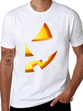 Halloween Pumpkin Face Graphic Tee