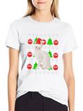 Christmas Cat T-Shirt Holiday