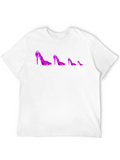 Geometric Heels Graphic Tee - Modern Style