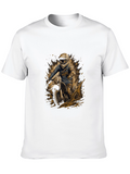 Dirt Bike Rider Graphic Tee - Black Cotton T-Shirt