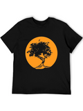Black Tree Silhouette Tee - Graphic Print