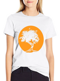 Black Tree Silhouette Tee - Graphic Print