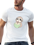 Sloth Drinking Coconut T-Shirt