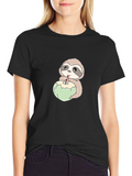 Sloth Drinking Coconut T-Shirt