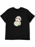 Sloth Drinking Coconut T-Shirt