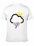 Cloud & Sun Graphic Black T-Shirt