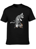 Cat on Exercise Bike Graphic Tee