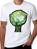 Unique Tree Graphic Black T-Shirt