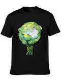 Unique Tree Graphic Black T-Shirt