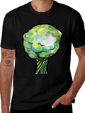Unique Tree Graphic Black T-Shirt