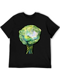 Unique Tree Graphic Black T-Shirt