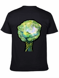 Unique Tree Graphic Black T-Shirt