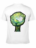 Unique Tree Graphic Black T-Shirt