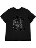 Mens Black Lambo Sketch Graphic Tee