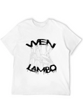Mens Black Lambo Sketch Graphic Tee