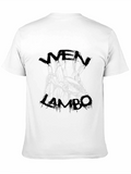 Mens Black Lambo Sketch Graphic Tee