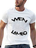 Mens Black Lambo Sketch Graphic Tee