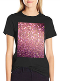 Sparkle Graphic T-Shirt - Pink Glitter Design