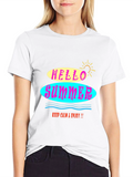 Hello Summer Black Graphic Tee