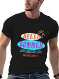 Hello Summer Black Graphic Tee