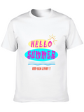 Hello Summer Black Graphic Tee