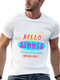 Hello Summer Black Graphic Tee