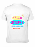 Hello Summer Black Graphic Tee