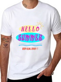 Hello Summer Black Graphic Tee