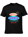 Hello Summer Black Graphic Tee