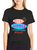 Hello Summer Black Graphic Tee