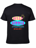 Hello Summer Black Graphic Tee