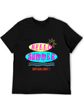 Hello Summer Black Graphic Tee