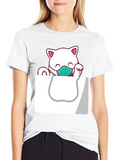 Masked Cat Graphic Tee
