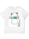 Masked Cat Graphic Tee