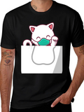 Masked Cat Graphic Tee