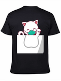Masked Cat Graphic Tee