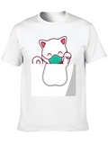 Masked Cat Graphic Tee