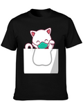 Masked Cat Graphic Tee