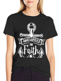 Anchored in Faith Black T-Shirt