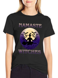 Namaste Witches T-Shirt - Halloween Yoga Design