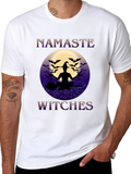 Namaste Witches T-Shirt - Halloween Yoga Design