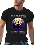 Namaste Witches T-Shirt - Halloween Yoga Design