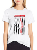 Chiropractor American Flag Graphic T-Shirt